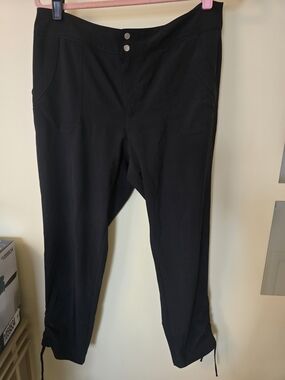 Sunday Black Cropped Drawstring Ankle Pants